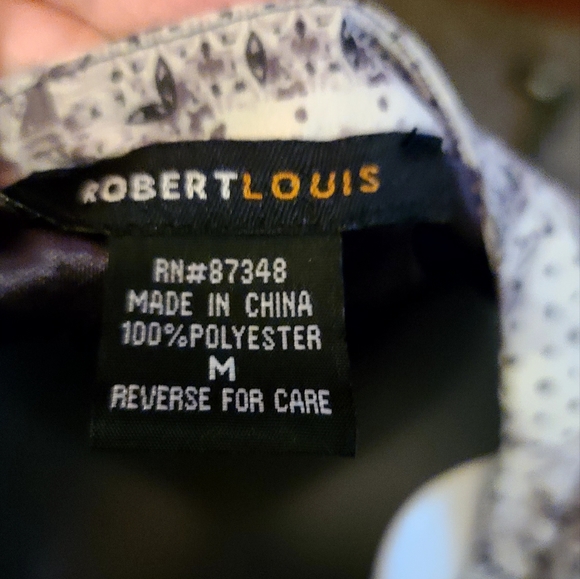 Robert Louis Beautiful lined black&white bandana pattern Tunic/dress szM - Picture 2 of 8